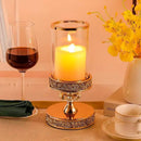 Candle Holder, Pillar Candle Holders, Crystal Candlesticks Holder for Wedding, Parties, Events, Chirstmas,Home Decor, Table Centerpieces CH028D (S) by CozyNest Decor
