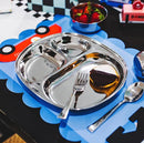 Ahimsa Stainless Steel Kids Plates - Divided Toddler Plates, Pediatrician Designed, Non Toxic Toddler Plate, Camping Plate, BPA Free & Dishwasher Safe (Single) by TinyTreasures Baby Boutique