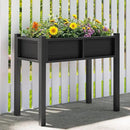 YITAHOME Raised Garden Bed, HIPS Poly Wood Elevated Planter Box with Legs and Drainage Hole, Small Flower Box Stand for Patio Balcony Garden Backyard, Black by GreenHaven Gardens