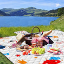 Poedist Extra Large Picnic Blanket Waterproof,80"x 80"Foldable Machine Washable Beach Blanket,Outdoor Blanket for 6-8 Adults,Suitable for Indoor Crawling,Park Beach,Camping,Hiking,Family Travel(Cute) by TinyTreasures Baby Boutique