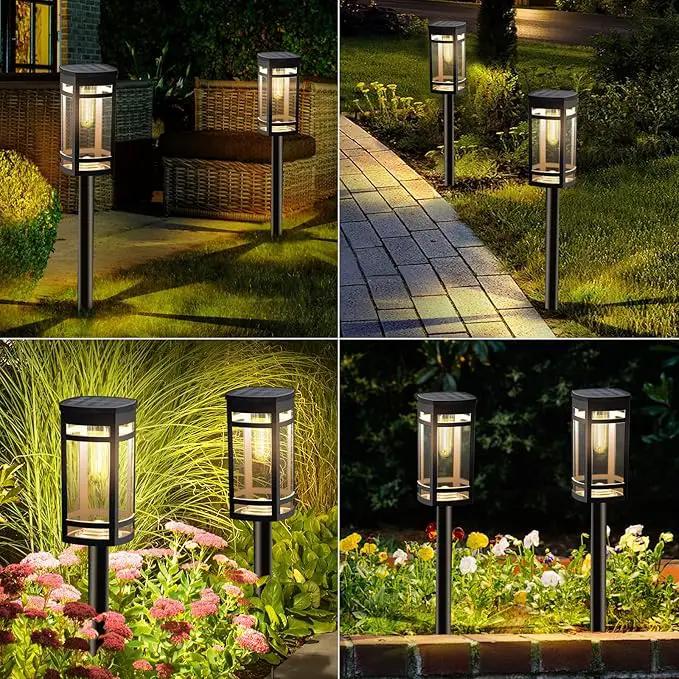 12 Pack Solar Lights Outdoor Waterproof for Garden Pathway Walkway Driveway Yard Lawn Decorative Landscape Lighting. (Warm White Light, 12), photo 7 of 7
