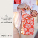 WanderFull® Original HydroBag® Collection, Water Bottle Holder w/Strap & Phone Pocket, Hands-Free Crossbody Water Bottle Bag by TinyTreasures Baby Boutique