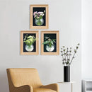 Natural Wooden Frame Wall Hanging Planter for Hydroponic Plants, 12'' x16''inch Wall Vase with Round Acrylic Propagation Station，Bathroom, Office, or Living Room Décor, Set of 3 by CozyNest Decor