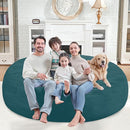 7FT Bean Bag Chair, Large Bean Bag Chairs with Memory Foam Filled, Fluffy Beanbag Sofa with Dutch Velvet Cover, Round BeanBag Chairs for Living Room, Playroom - Sea Blue by TinyTreasures Baby Boutique