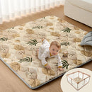 Blissful Diary Baby Play Mat, 47x47 Infant Play Mat for Playpen, Thicken Foam Cushioned Baby Mat for Floor, Non-Slip Kids Play Mat, Washable Baby Playmat for Babies,Toddlers, Earth Tones Design by TinyTreasures Baby Boutique