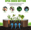 SnugNiture Galvanized Raised Garden Bed, 6x3x1.5ft Oval Metal Planter Box for Planting Outdoor Plants Vegetables by GreenHaven Gardens
