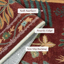 OJIA Jungle Print Washable Area Rugs 5x7, Soft Rugs for Living Room Ultra-Thin Non-Shedding Modern Bedroom Rug, Stain Resistant Throw Rug Large Carpet for Kids Nursery Dining Room, Red by TinyTreasures Baby Boutique