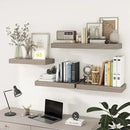 Deep Floating Shelves for Wall, 36W x 12D Rustic Large Floating Shelves Set of 2, 12'' Deep Grey Wood Floating Shelves for Living Room Bathroom Laundry Room Bedroom Kitchen Home Office - Grey by CozyNest Decor