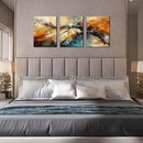 HUBOSKN Abstract Canvas Wall Art for Living Room - Modern Pictures for Office Wall Decor - 3 Piece Wall Art for Bedroom Size 12" x 16" by CozyNest Decor