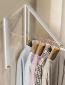 Dr.DJ Clothes Drying Rack Wall Mounted, Retractable & Foldable Clothes Hanger for Laundry Room Organization and Storage, Clothes Hanger Rack for Dorm, Closet, Balcony, Laundry Room(1P, Metal, White) by CozyNest Decor