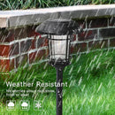 Grand patio Solar Outdoor Lights, 5 Pack, Glass Light Metal Pathway Light, Waterproof Landscape Lighting, Automatic Dusk and Dawn Sensor (Slate Gray) by GreenHaven Gardens