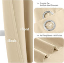 MIULEE Cream Beige Blackout Curtains - Thermal Insulated Bedroom Curtains Room Darkening Drapes for Living Room Kitchen Grommet Top Light Blocking Window Treatment, 40 x 54 Inches Long, 2 Panels by TinyTreasures Baby Boutique