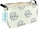 LANGYASHAN Rectangular Storage Bin Collapse Canvas Fabric Cartoon Storage Basket with Handles for Organizing Home Kitchen Boys and Girls Toys Office Closet Shelf Baskets (Rec lion) by TinyTreasures Baby Boutique