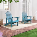 Psilvam Classic Adirondack Chair, Standard-Sized Poly Lumber Fire Pit Chair, 350Lbs Support Weather Resistant Patio Chairs for Garden, Party, Beach(Blue) by GreenHaven Gardens