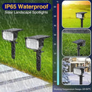 nipify 4 Pack Solar Spot Lights Outdoor Color Changing, 7 Modes Halloween RGB Solar Powered Waterproof Spotlight, Landscape Lighting for Outside Yard Garden Pathway by GreenHaven Gardens