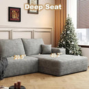108" Sectional Couches for Living Room Modern Modular Sofa with L-Shape Couchs Upholstered Boneless Couch Deep Seat Sectional Couch with Chaise (Grey, Right Facing Chaise+2Seaters+1Ottoman) by CozyNest Decor