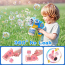 EagleStone 2 Pack Bubble Gun Machine for Kids, Automatic Light Up Bubble Blower with 4 Bottles 10 Bags Refill Solution, Bubble Guns Blaster for Toddlers, Outdoor Toys Gifts, Wedding Easter Party Favor by TinyTreasures Baby Boutique