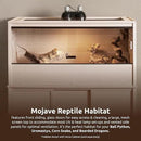 New Age Pet ECOFLEX 48" Mojave Reptile Lounge -Durable Wood Plastic Composite Habitat with Ventilation, Removable Glass Doors & Lock, Easy Assembly, for Tortoises, Snakes, Iguanas by CozyNest Decor