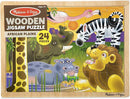 Melissa & Doug African Plains Safari Wooden Jigsaw Puzzle with Storage Tray (24 pcs) by TinyTreasures Baby Boutique