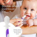 Cherish Baby Care Baby Toothbrush & Toddler Toothbrush Set (0-2 Years) - BPA-Free & Safety-Tested, 2023 Award Winner, Food-Grade Silicone (Purple) by TinyTreasures Baby Boutique