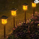 Solar Pathway Lights Outdoor with Flickering Flame, IP65 Waterproof, 6PK Solar Flame Lights with Hook, Upgraded 1000mAH Battery, Up to 12Hrs, Auto On/Off, Decor for Garden, Walkway by GreenHaven Gardens
