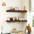 12" Deep Rustic Brown Floating Shelves,Over Toilet Long Wall Mounted Modern Farmhouse 36 inches,Wall Shelves with Invisible Brackets for Bedroom, Bathroom, Living Room, Kitchen, Set of 1 by CozyNest Decor