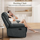 Nursery Rocking Chairs,Velvet Rocker Recliner Nursing Chair,Oversized Nursery Recliner Glider Chair with Extra Wide Footrest for Breastfeeding,Dark Grey by TinyTreasures Baby Boutique