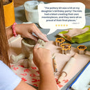 Sculpd - The Original Kids Pottery Kit, Air-Dry Clay Starter Kit for Kids Age 4 to 6, Air Dry Clay with 10 Colour Paint Set, Paintbrushes, Tool Set, Alphabet Stampers, Sponge and Step-by-Step Guide by TinyTreasures Baby Boutique
