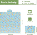 UDEAR Foldable Picnic Blanket,80"x80" Waterproof, Sandproof, Portable with Tote Bag for Beach, Park, Camping, and Travel,Blue by TinyTreasures Baby Boutique