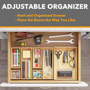 SpaceAid 7-Piece Bamboo Drawer Organizer Storage Boxes Set, Wood Tray Junk Drawer Organizers Multi-Use Divider Bins for Kitchen, Bathroom, Office Desk and Makeup Organization (7 Pack, Natural) by CozyNest Decor