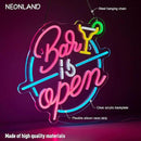 Bar Open Neon Sign for Wall Decor Open Beer Bar LED Light up Signs with Dimmer for Pub Party Man Cave Room Art Decor Gift by CozyNest Decor