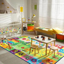 7x10 Playroom Rugs for Kids Washable, Educational and Fun Playmat with ABC Alphabet Animals Shapes Colors, Non-Slip Play Mat Learning Rugs for Baby Toddler Children Game Activity by CozyNest Decor