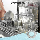 Roastove Universal Dishwasher Installation Kit,6 Ft Stainless Steel Dishwasher Hose,Burst Proof Water Supply Line with 3/8" Compression Connections,With a 6 feet drain hose and a clamp, one set by CozyNest Decor