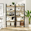 NUMENN Bookshelf, 5 Tier Bookshelves, Home Office Bookcase Shelf Storage Organizer, Free Standing Storage Shelving Unit for Bedroom, Living Room and Home Office, Natural by CozyNest Decor
