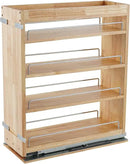 DINDON Pull Out Spice Rack Cabinet Organizer, (8" W x 21.9" D x 25.2" H) Multi-Use Soild Wood Pull Out Cabinet Organizer Slide Out Shelf Sliding Base Cabinet Storage Organization by CozyNest Decor
