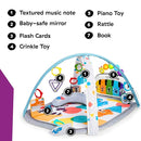 Baby Einstein 4-in-1 Kickin' Tunes Music and Language Play Gym and Piano Tummy Time Activity Mat by TinyTreasures Baby Boutique