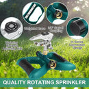 1 Packs Lawn Impact Sprinkler Heavy Duty Rotating Adjustable Pulsating Water Sprinkler Head with Metal Base, Adjustable Spraying Area and Distance for Large Area Garden Lawn Yard Irrigation by GreenHaven Gardens