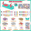 Friendship Bracelet Making Kit, Arts and Crafts Loom Bracelet Maker for Kids, Jewelry String Making supplies with 3 Thread Styles & 6 Bead Types, Christmas Birthday Gifts for Girls Ages 6 7 8 9 10+ by TinyTreasures Baby Boutique