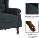 Accent Chair, Upholstered Armchair with Button Tufted High Back & Solid Wood Legs, Comfy Wingback Reading Single Sofa Chair for Small Spaces, Living Room, Bedroom (Blue, Set of 2) by CozyNest Decor