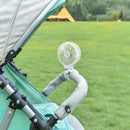 HomeLifairy Portable Stroller Fan, USB or Rechargeable Battery Operated with 3 Speeds and 360°Rotate, Cooling Clip On for Baby Crib Travel Car Seat White by TinyTreasures Baby Boutique