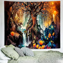 Delur Magical Forest Tapestry Fantasy Tree of Life Fairy Tale Enchanted Mystical Forest Tapestry Psychedelic Nature Landscape Wall Hanging Headboard for Bedroom Living Room Home Decor (59.1" x 78.7") by CozyNest Decor