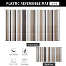 Outdoor Waterproof Rug 6'x9' Plastic Straw Rugs Washable Reversible Floor Mat Brown Stripe Carpet for Camping RV Deck Entryance Porch Picnic Balcony Beach Backyard by GreenHaven Gardens