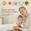 Moonkie Baby Fruit Feeder, BPA Free Silicone Food Feeder for Infant Self Feeding, Mesh Feeder with Two Pouches, Baby Shower Gifts 4 Months+, 2 Pack by TinyTreasures Baby Boutique