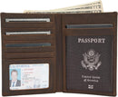 Polare Luxury RFID Blocking Leather Passport Holder Travel Wallet For Men and Women (Dark Brown Compass) by TinyTreasures Baby Boutique