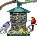 Bird Feeders for Outdoors, 6.5lb Large Capacity, Heavy Duty Metal Bird Feeder, Supports Cardinal, Finch, Blue Jay and Wild Birds(Green) by CozyNest Decor