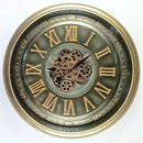 32'' Inch Real Moving Gear Wall Clock Ireland Line (Brass Antique, 32 inches (80 cm)) by CozyNest Decor