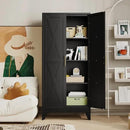61" H Metal Kitchen Pantry Storage Cabinet, Freestanding Cupboard with 2 Doors and 3 Adjustable Shelves, Standing Storage for Kitchen, Bathroom, Garage, Dinning Room or Utility Room（Black） by CozyNest Decor
