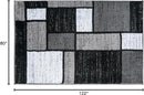 Rugshop Contemporary Modern Boxes for Home Office,Living Room,Bedroom,Kitchen Non Shedding Area Rug 2'7" x 4' Gray by TinyTreasures Baby Boutique