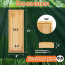 Bamboo Drawer Organizer for Kitchen & Bath, Extra Large Stackable Tray for Silverware, Toiletries & Utensils, 2 Pcs, 17" x 6" x 2" (Outer), 16.3" x 5.3" x 1.77" (Inner) by CozyNest Decor