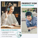 AILIHEN C8 Wired Headphones with Microphone and Volume Control Folding Lightweight Corded Headset for Cellphones Tablets Chromebook Phones Smartphones Laptop Computer PC Mp3/4 (Grey/Mint) by TinyTreasures Baby Boutique
